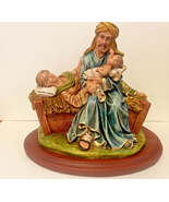 &quot;Let Mum Rest&quot; Holy Family  5.25&quot;  Hand Painted Statue, New From Colombi... - $58.99
