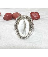Cowrie Shell Ring*925 Sterling Silver Ring*Handmade Ring*Dainty Ring*She... - $867.47 MXN