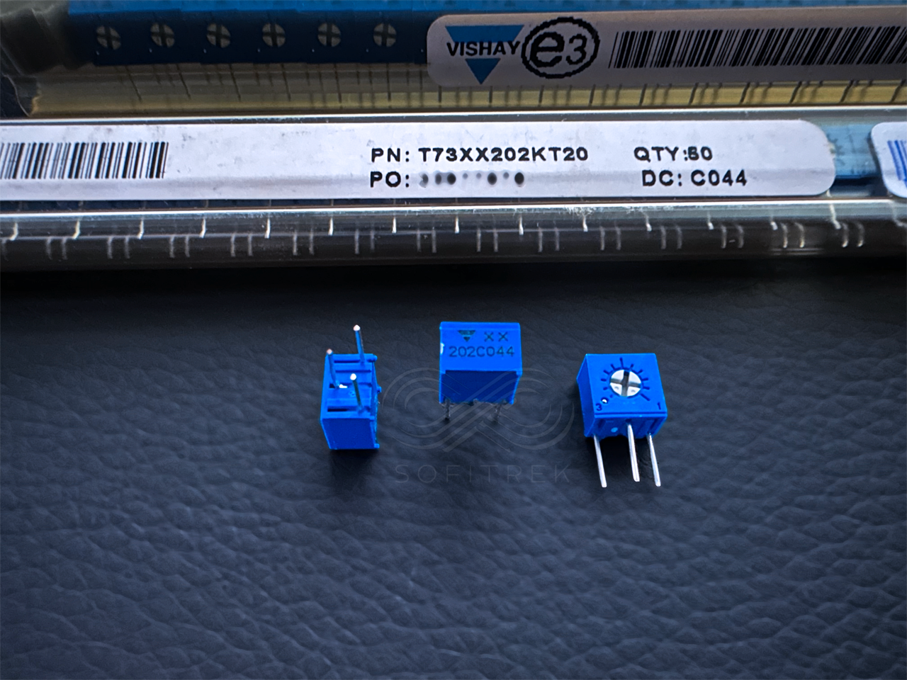 5Pcs T73XX202KT20 Vishay Sfernice 2kOhm Trimmer 1/4&quot; Square DIP T73 XX 2K - $5.00