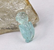 Natural Aquamarine 27mm 21 Carats Semi Precious Carved Gemstone For Ring Pendant - £227.77 GBP