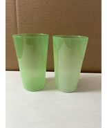 Antique Glassware Glasses Tumblers Green Opal - $44.88