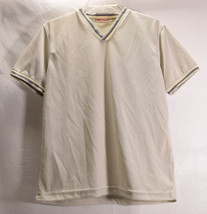 Prada Mens V Neck Striped Collar Gray SS Shirt S Italy - £79.62 GBP