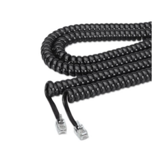 Telephone Handset 12&#39; Replacement Coil Cord Black Softalk #48102 New - $13.98