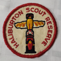 Haliburton Scout Reserve Boy Scout Sew On Patch Native Totem Pole Canada Vintage - £18.03 GBP