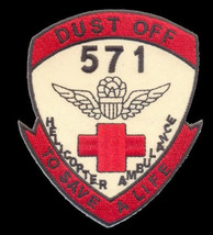 Army 571ST Dust Off Helicopter Ambulance Save Life Military Embroidered Patch - £27.96 GBP