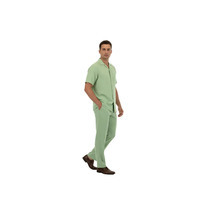Men 2pc Walking Leisure Suit Short Sleeves By DREAMS Fancy 265-34 Lime Green image 2