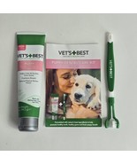 Vet’s + Best Enzymatic Dog Toothpaste 3.5oz Puppy Dental Kit Toothbrush 09/2025 - £6.27 GBP