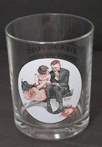 Norman Rockwell Whiskey Glass Saturday Evening Post A Night On The Town ... - $9.87