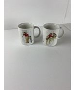 Norman Rockwell vintage Coffee mugs Lot Of 2 trout dinner /closed for bu... - $9.89