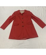 Banana republic red cotton coat lined Peter Pan collar size small - £14.32 GBP