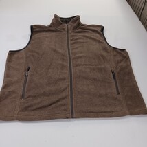Stillwater Supply Co. Fleece Vest Jacket Men's Brown Mock Neck Full Zip Size XL image 11