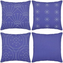Throw Pillow Cases 18x18 Set of 4 Geometric Design Decorative Cushion Co... - £15.57 GBP