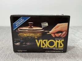 Vintage Corning Visions 1 PT Cookware Amber Covered Saucepan V-81 Glass NEW - £31.80 GBP