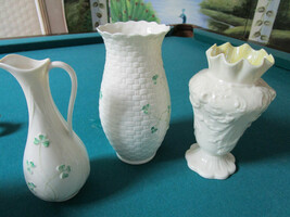 Belleek Ireland Ceramic Vases Price For Each - £76.73 GBP