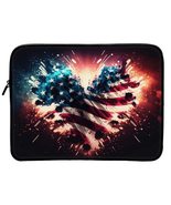 Heart 2-Sided Print 16&quot; Laptop Sleeve - USA Print Laptop Sleeve - Colorf... - £27.25 GBP