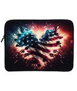 Heart 2-Sided Print 16&quot; Laptop Sleeve - USA Print Laptop Sleeve - Colorf... - $34.65