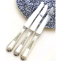 1847 Rogers Bros Ancestral Silverplate Set of 3 Dinner Knives Discontinued - $429.49 MXN