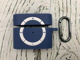 Earbud Case Black Keychain Deep Blue - $14.25