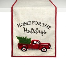 Red Farm Truck Table Runner Embellished Home for the Holidays 72x13 Cabi... - $38.49