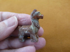 Y-LLA-ST-30 Baby Red Llama Carving Soapstone Stone Peru Figurine I Love Llamas - £6.90 GBP
