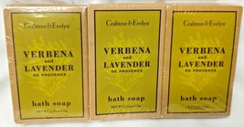 3 Crabtree &amp; Evelyn Verbena and Lavender Bath Soap Bar 1.25 oz /35g ea  - $19.95