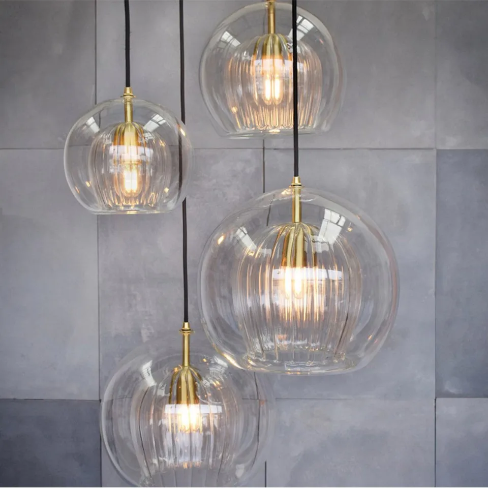 Dropshipping Glass Ceiling Pendant Lamp Nordic Loft Restaurant Pendant L... - £21.54 GBP+