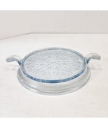 Vtg Fire King Oven Glass Philbe Sapphire Blue Trivet Handled Table Server - £19.14 GBP