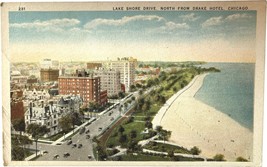 Lake Shore Drive, Drake Hotel, Chicago, vintage postcard - £9.44 GBP