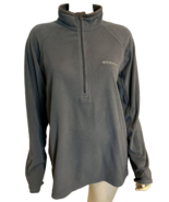 Columbia Slate Blue High Neck 1/4 Zip Long Sleeve Fleece Pullover Sz L - $19.53 CAD