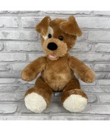 Build-A-Bear Classic Puppy Dog 15 Plush Stuffed Brown White Eye Patch  - £14.40 GBP