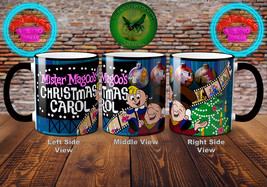 TINY TIM Sitting by Fireplace Mr Magoos Christmas Carol 11oz Custom Beve... - $23.99
