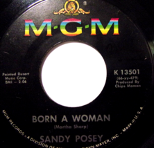 Sandy Posey-Born A Woman / Caution To The Wind-45rpm-1967-VG - £5.99 GBP