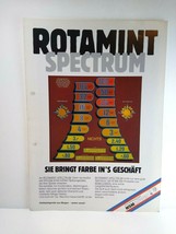 NSM Rotamint Spectrum Vintage Original Slot Machine Promo Artwork Sheet German - £23.00 GBP