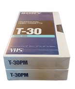 Lot of 2 Sony T-30PM Professional Video Cassette Tape Rare Format - £10.12 GBP