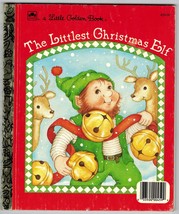 Vintage 1987 The Littlest Christmas Elf Nancy Buss HC Little Golden Childs Book - £9.58 GBP
