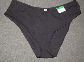 Jenni Intimates Black Ribbed V Front Panties, Women&#39;s Large, NWT - £6.09 GBP