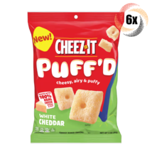 6x Bag Cheez-It Puff&#39;d White Cheddar Flavor Baked Snack 3oz Cheesy, Airy... - $26.38