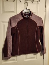Kuhl Alfpaca Fleece Full Zip Jacket  Burgundy 2 tone size M - £23.32 GBP