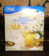 (2) Glade Plugins LEMON CHAMOMILE Infused w Essential Oils Scented Oil Refills - £13.89 GBP