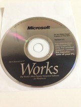 Microsoft Works 4.5 Word Windows PC CD-ROM Office Suite new old stock - £2.30 GBP