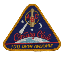 Vintage Bowling Patch ABC Century Club 100 Over Average 3.5 inch x 3.5 inch - £13.60 GBP