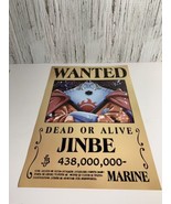 Wanted Dead Or Alive Jinbe Marine Anime Poster One Piece Manga Series - £15.15 GBP