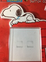 Peanuts Snoopy Woodstock Light Switch Cover Plate - 3.5 x 3.5&quot; - Vintage -RARE - £13.46 GBP