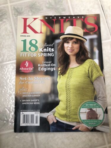 INTERWEAVE KNITS Spring 2015 Knitted on Edgings, 4 Shawls - $15.04