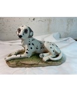 Home Interiors Bisque Ceramic Dalmatian Lying Down on Grass Figurine # 1403 - £11.57 GBP