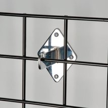 Only Garment Racks Wall Brackets for Gridwall or Grid Panels - Chrome Color - Se - $25.95