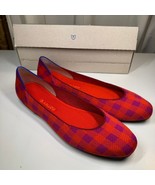 Rothy&#39;s Pomegranate Gingham Ballet Shoes Sz 12 NEW Christmas Ltd Ed Retired - $1,722.35 MXN