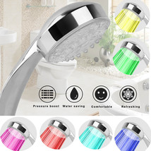 Colorful Home Bathroom LED Shower Head 7 Color Auto Changing Water Glow ... - £23.04 GBP