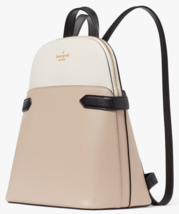 Kate Spade Staci Dome Backpack Beige &amp; White Leather Bag KG022 NWT $359 MSRP FS - £92.33 GBP