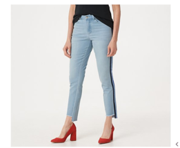 G.I.L.I. Regular Dual Stretch Side Stripe Ashley Jeans Light Wash, 6, A3... - £13.27 GBP